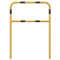 Protective bar made of steel tubing |  48 x 2.5 mm | with crossbar | total width: 1000 mm | total height: 1400 mm | hot-dip galvanized and yellow coatedwith black warning stripes